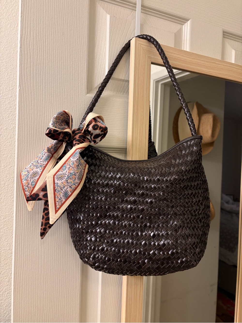 Madewell 🤎🖤 the signature Woven Leather Shoulder Bag NWT
